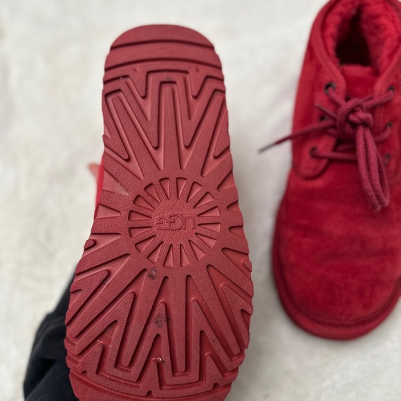 UGG Suede Fur Lined Neumal Boot Lace Up Chukka Ankle Boots - Picture 7 of 8